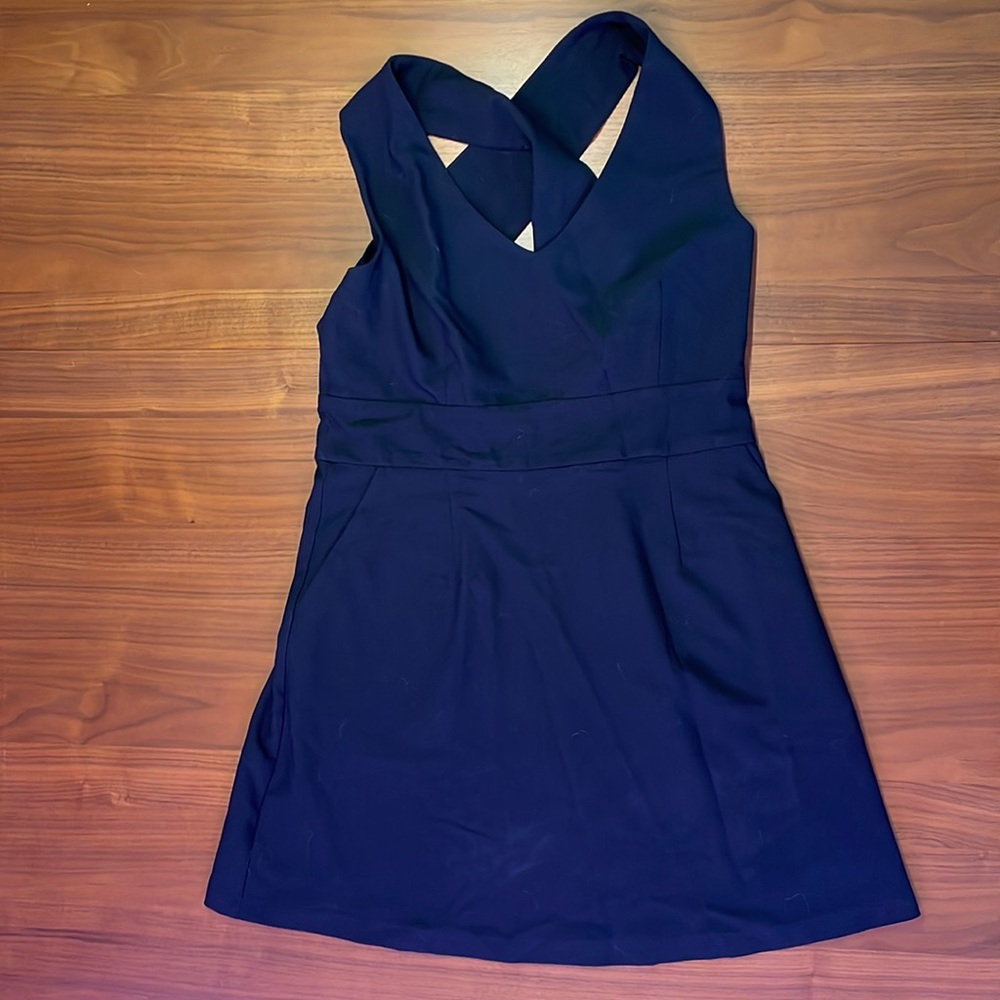 Black overall dress